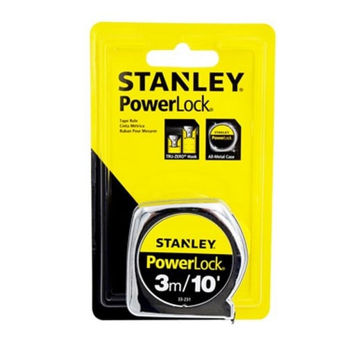 SKI - สกี จำหน่ายสินค้าหลากหลาย และคุณภาพดี | STANLEY 33-231-21-109 ตลับเมตรชุบโครเมี่ยม 3 ม. Powerlock Tape Rule (Exthai)